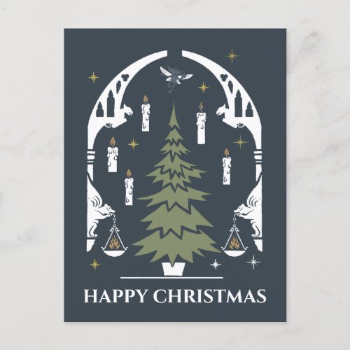 HARRY POTTER Magical Christmas Tree Holiday Postcard