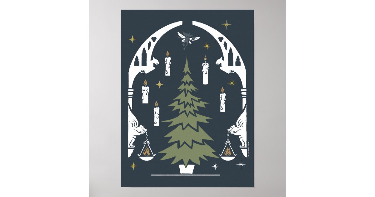 HARRY POTTER™ Magical Christmas Tree Poster | Zazzle