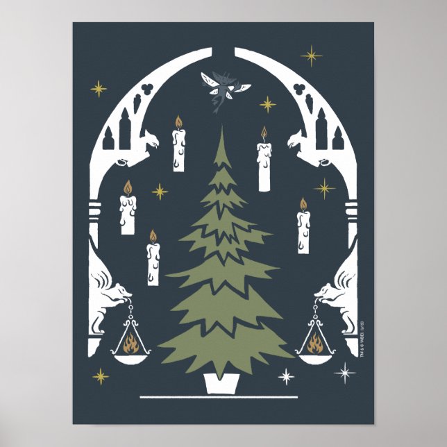 HARRY POTTER™ Magical Christmas Tree Poster (Front)