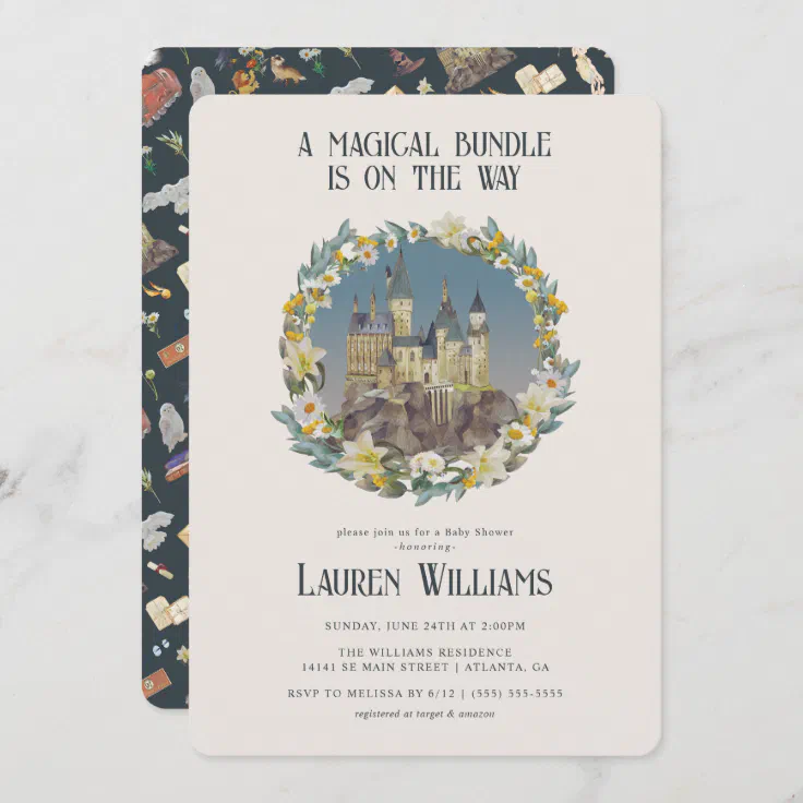 Harry Potter | Magical Hogwarts Castle Baby Shower Invitation