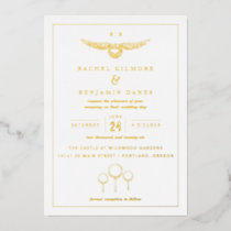 Harry Potter Magical Watercolor Wedding Foil Invitation