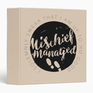 Harry Potter Marauder's Map Charms Typography 3 Ring Binder