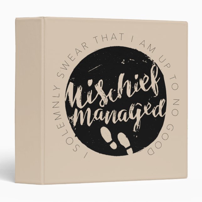 Harry Potter | Marauder's Map Charms Typography 3 Ring Binder (Front/Spine)