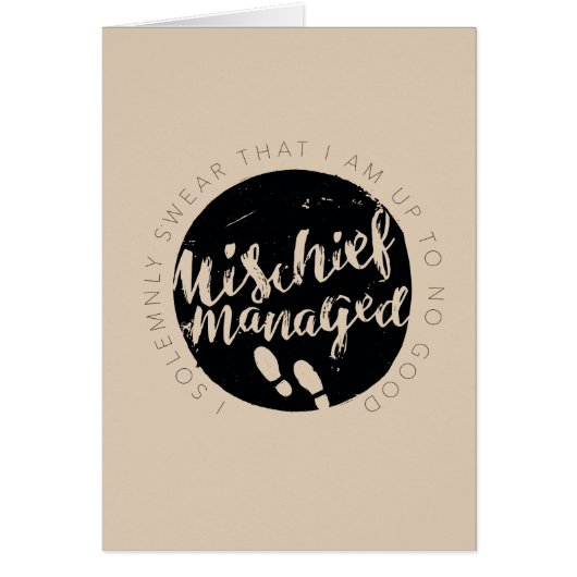 Harry Potter | Marauder's Map Charms Typography Cards (Front)