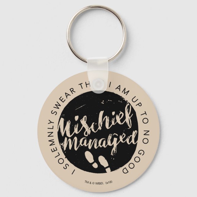 Harry Potter | Marauder's Map Charms Typography Keychain (Front)