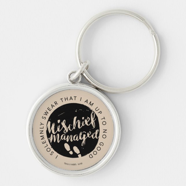 Harry Potter | Marauder's Map Charms Typography Keychain (Front)