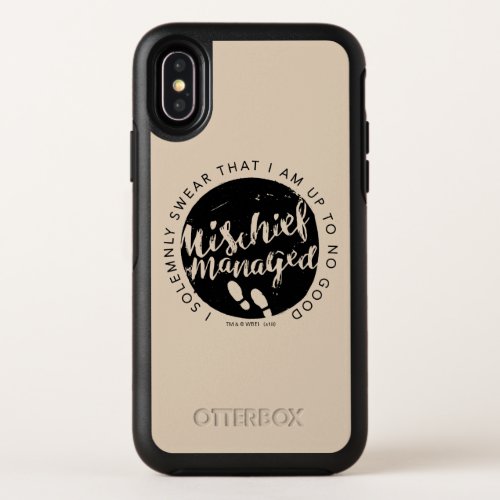 Harry Potter  Marauders Map Charms Typography OtterBox Symmetry iPhone X Case
