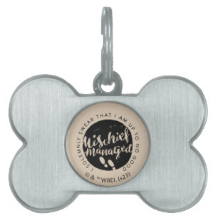 Harry Potter Marauder's Map Charms Typography Pet ID Tag