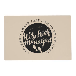 Harry Potter   Marauder's Map Charms Typography Placemat