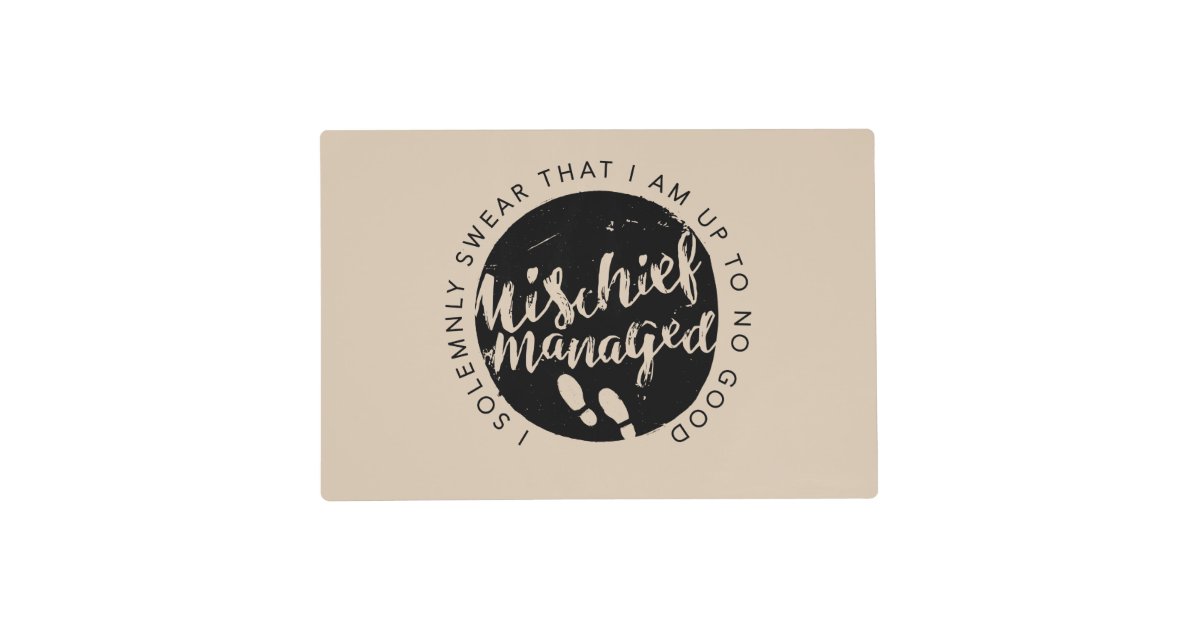 Harry Potter Marauder S Map Charms Typography Placemat Zazzle Com