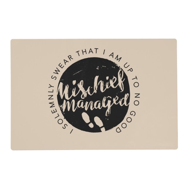 Harry Potter | Marauder's Map Charms Typography Placemat (Front)