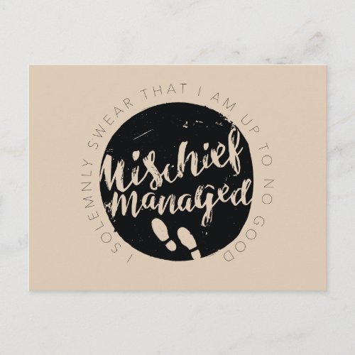 Harry Potter  Marauders Map Charms Typography Postcard