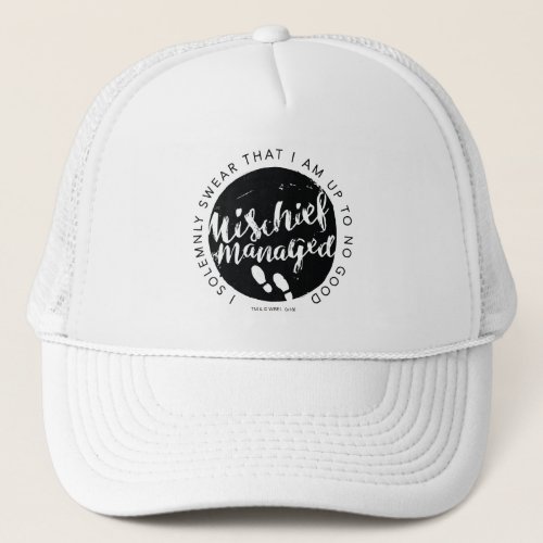 Harry Potter  Marauders Map Charms Typography Trucker Hat