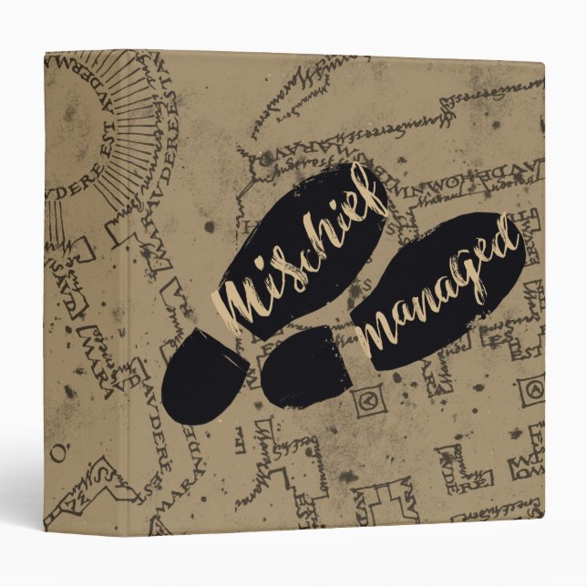Harry Potter | MISCHIEF MANAGED™ Map Footprints 3 Ring Binder (Front/Spine)