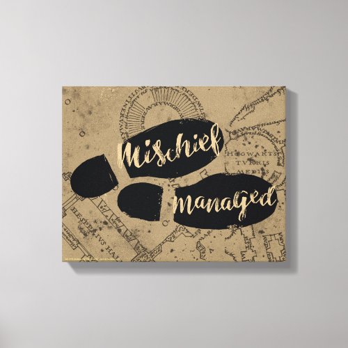 Harry Potter  MISCHIEF MANAGED Map Footprints Canvas Print