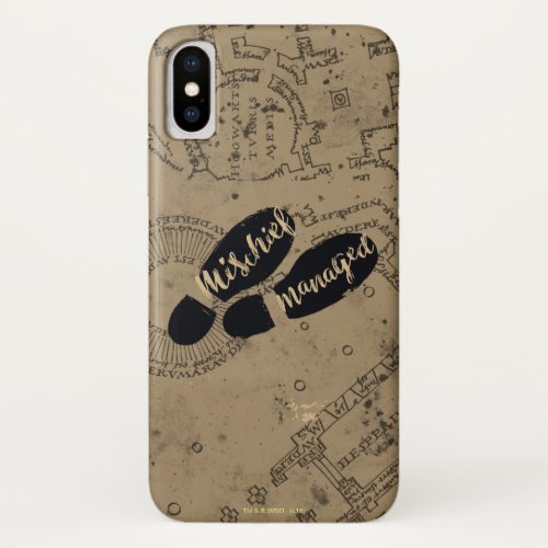 Harry Potter  MISCHIEF MANAGED Map Footprints iPhone X Case