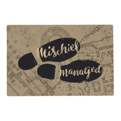Harry Potter  MISCHIEF MANAGED Map Footprints Placemat