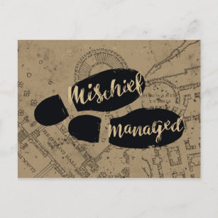 Harry Potter   MISCHIEF MANAGED™ Map Footprints Postcard