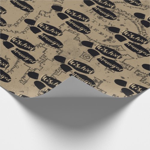 Harry Potter  MISCHIEF MANAGED Map Footprints Wrapping Paper