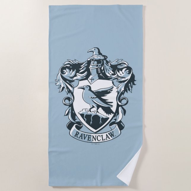 Harry Potter | Modern Ravenclaw Crest Beach Towel (Front)