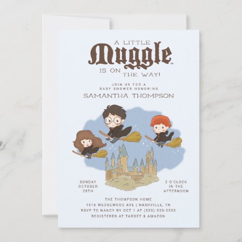 Harry Potter  Muggle Baby Shower Invitation