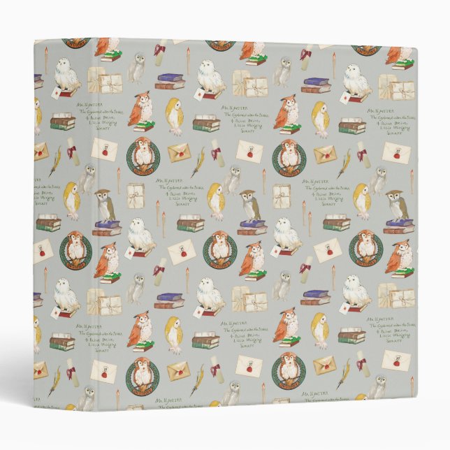 HARRY POTTER™ | Owl Letter Pattern 3 Ring Binder (Front/Spine)