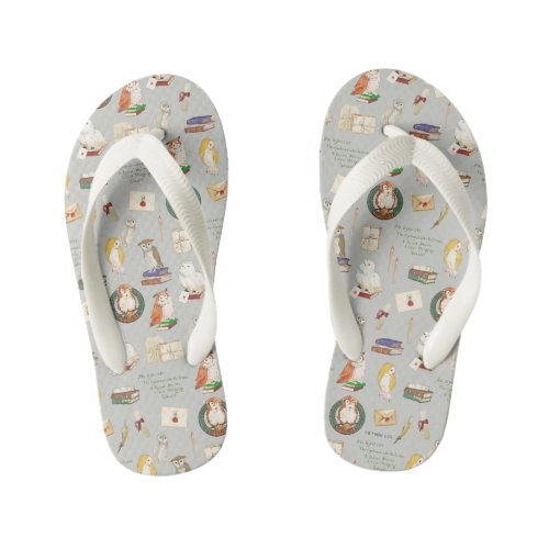 HARRY POTTER  Owl Letter Pattern Kids Flip Flops