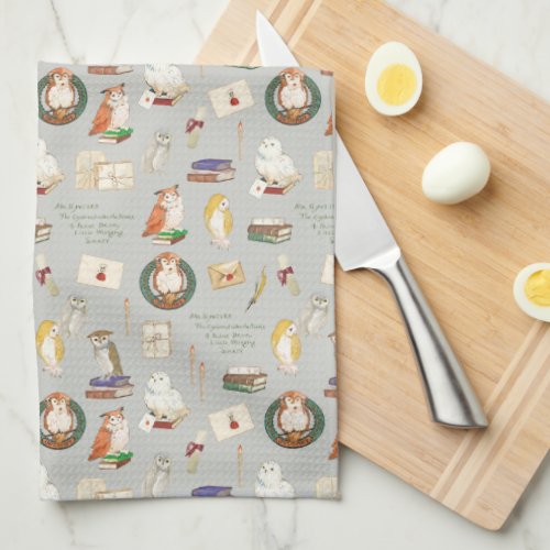 HARRY POTTER  Owl Letter Pattern Kitchen Towel