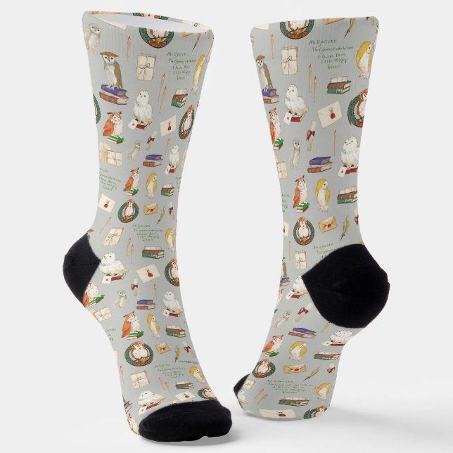 HARRY POTTER™ | Owl Letter Pattern Socks (Angled)
