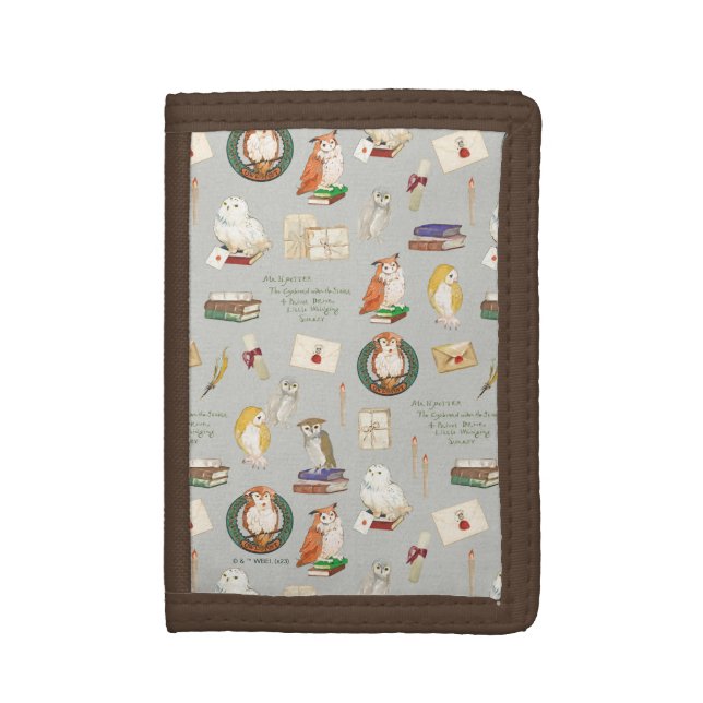 HARRY POTTER™ | Owl Letter Pattern Trifold Wallet (Front Vertical)
