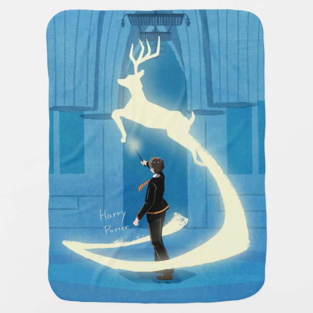 HARRY POTTER™ Patronus Painting Baby Blanket (Front)
