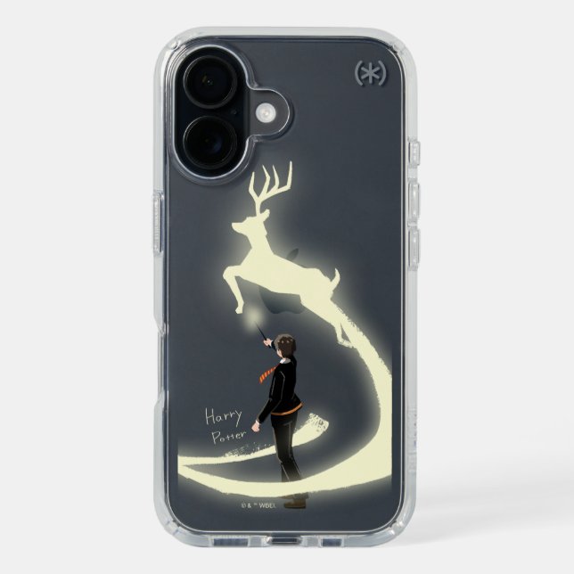 HARRY POTTER™ Patronus Painting Speck iPhone Case (Front (Black))