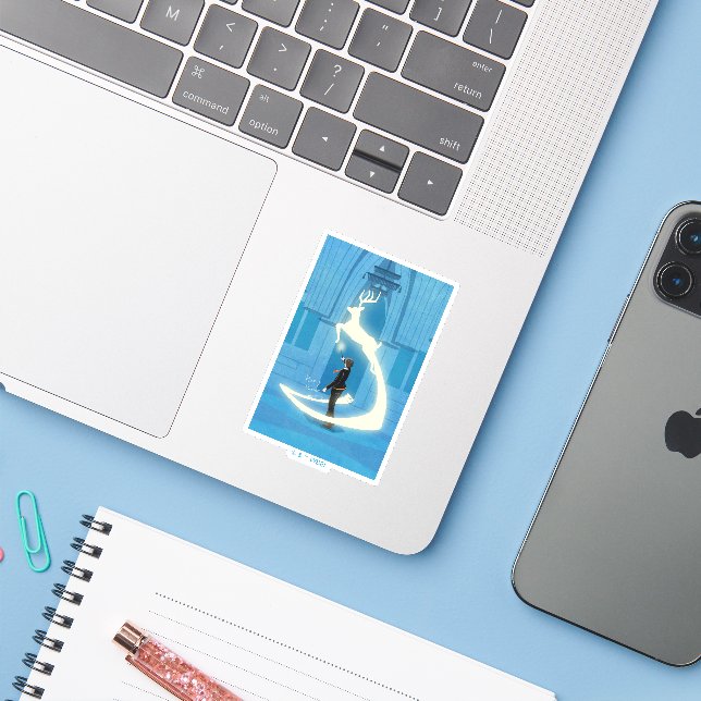 HARRY POTTER™ Patronus Painting Sticker (Laptop w/ iPhone)