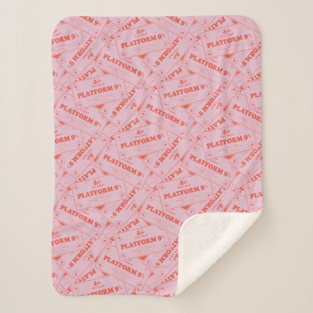 HARRY POTTER™ | Platforn 9 3/4 Train Tickets Sherpa Blanket (Front)