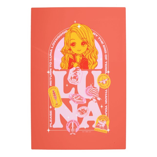 HARRY POTTER™ | Please Return to Luna Lovegood Metal Print (Front)