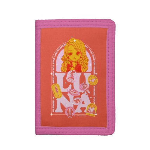 HARRY POTTER  Please Return to Luna Lovegood Trifold Wallet