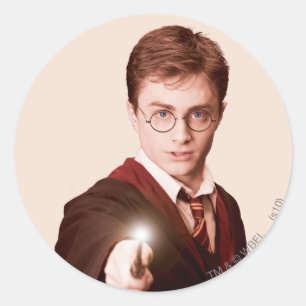 Harry Potter Points Wand Classic Round Sticker