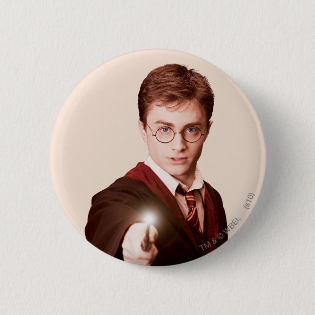 Harry Potter Points Wand Pinback Button (Front)