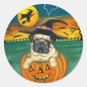 Harry Potter Pug Halloween Stickers