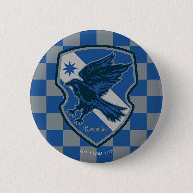 Harry Potter | Ravenclaw House Pride Crest Pinback Button (Front)