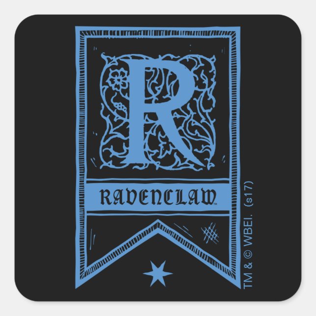 Harry Potter | Ravenclaw Monogram Banner Square Sticker (Front)