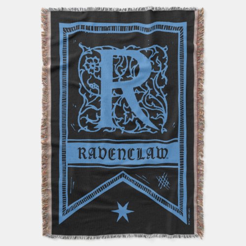 Harry Potter  Ravenclaw Monogram Banner Throw Blanket