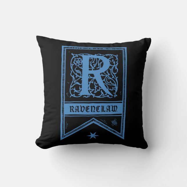 Harry Potter | Ravenclaw Monogram Banner Throw Pillow (Front)