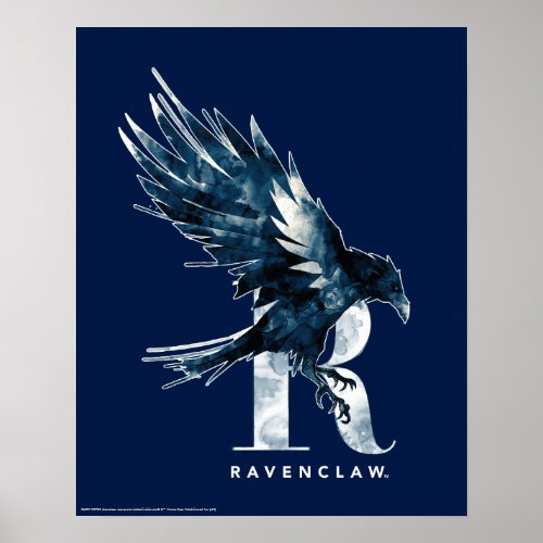 Harry Potter  RAVENCLAW Raven Watercolor Poster