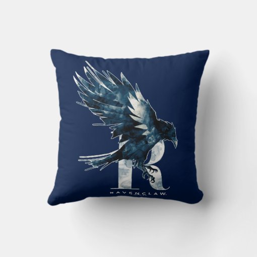 Harry Potter | RAVENCLAW™ Raven Watercolor Throw Pillow | Zazzle