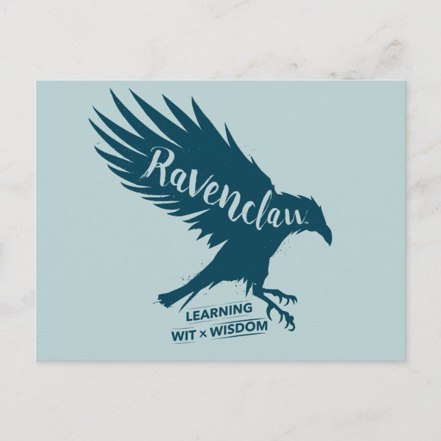 Harry Potter | RAVENCLAW™ Silhouette Typography Postcard (Front)