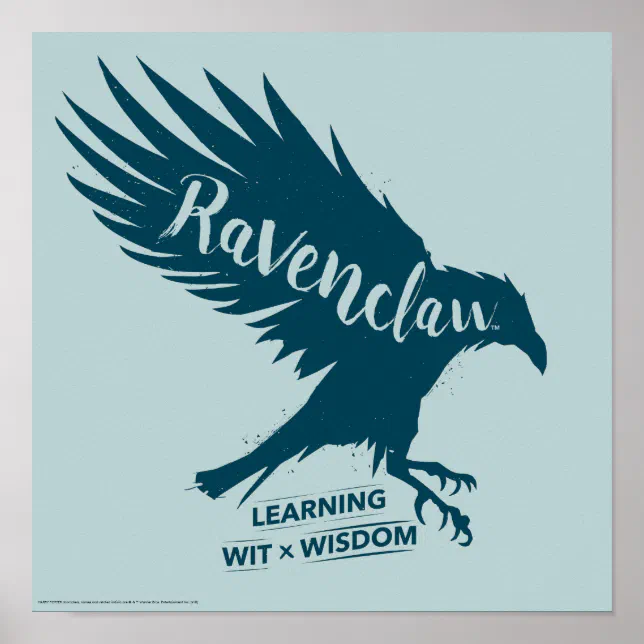 Ravenclaw Lettering Harry Potter | RAVENCLAW™ Silhouette Typography Poster | Zazzle