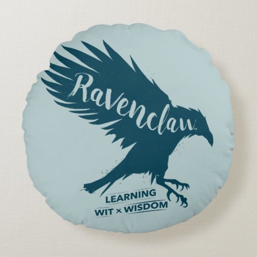 Harry Potter  RAVENCLAWâ Silhouette Typography Round Pillow