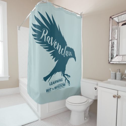 Harry Potter  RAVENCLAWâ Silhouette Typography Shower Curtain
