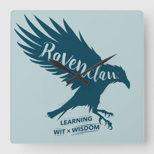 Harry Potter  RAVENCLAWâ Silhouette Typography Square Wall Clock